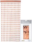 Oaktree Star Foil Door Curtain 1m x 2m Metallic Rose Gold - Partyware