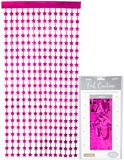 Oaktree Star Foil Door Curtain 1m x 2m Metallic Fuchsia - Partyware