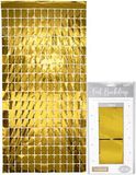 Oaktree Rectangle Foil Backdrop 1m x 2m Metallic Gold - Partyware