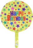 9inch Bold Stars Birthday Holographic (Flat) - Foil Balloons