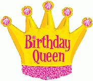 36inch / 91.5cm Birthday Queen Packaged - Foil Balloons