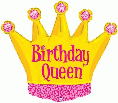 36inch / 91.5cm Birthday Queen Packaged - Foil Balloons