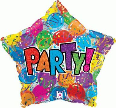 Betallic 19inch Party Star Holographic - Clearance