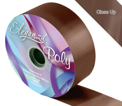 Eleganza Poly Ribbon 50mm x 91m (100yds) No.58 Chocolate - Ribbons