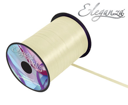 Eleganza Poly Curling Ribbon 5mm x500yds No.62 Cream - Ribbons