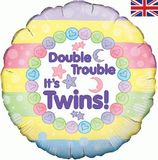 Oaktree 18inch Double Trouble It's Twins - Foil Balloons