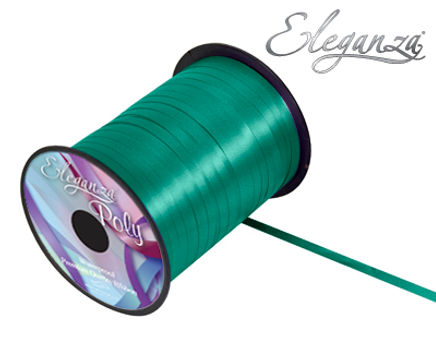 Eleganza Poly Curling Ribbon 5mm x500yds No.15 Emerald Green - Ribbons