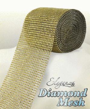 Eleganza Diamond Mesh 12cm x 9m Gold No.35 - Accessories