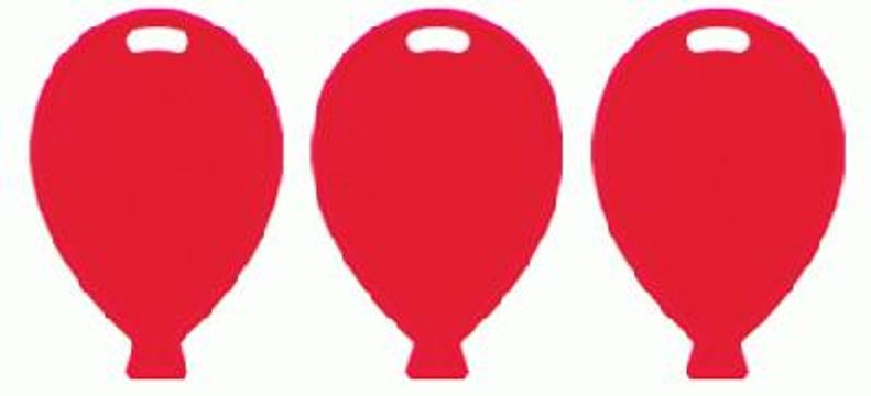 Balloon Shape Weights - Red x100pcs - Balloon Accessories