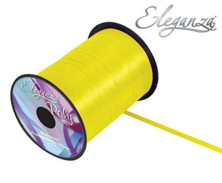 Eleganza Poly Curling Ribbon 5mm x500yds No.11 Yellow - Ribbons