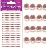 Eleganza Craft Stickers 4mm 240 gems Pearl Pink No.21 - Craft