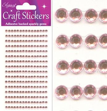 Eleganza Craft Stickers 4mm 240 gems Pearl Pink No.21 - Craft