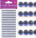 Eleganza Craft Stickers 4mm 240 gems Sapphire Blue No.72 - Craft