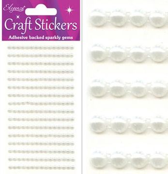 Eleganza Craft Stickers 4mm x 240 Pearls Ivory No.61 - Craft