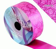 Eleganza Poly 50mm x 50m Elegant Rose Print Fuchsia - Ribbons