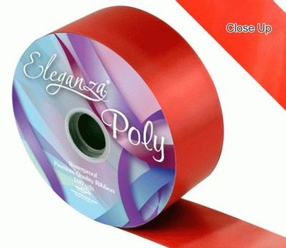 Eleganza Poly Ribbon 50mm x 91m (100yds) No.16 Red - Ribbons