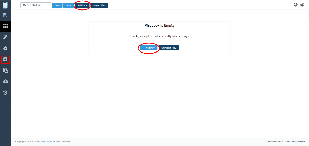 Adding First Play to Playbook - Step 1