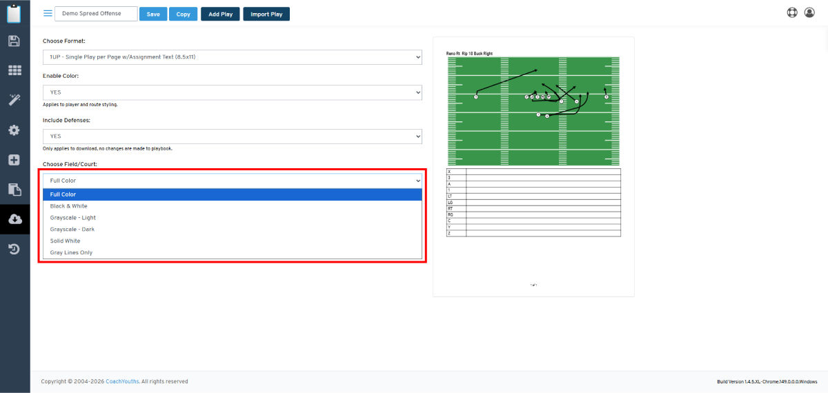Download Playbook - Change Field/Court Background