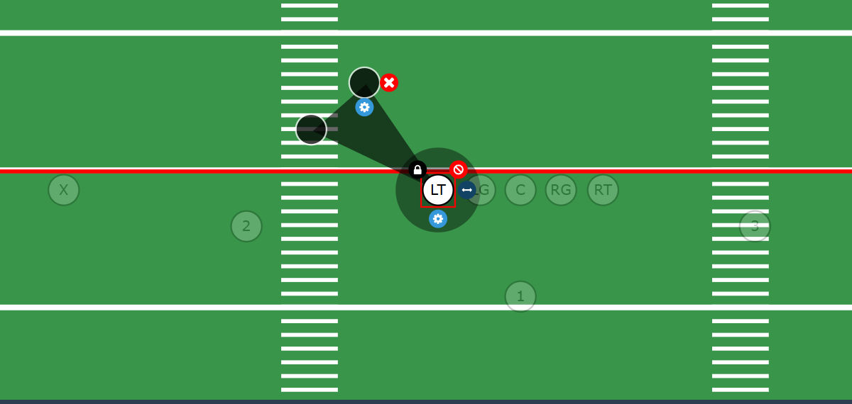 Drawing Routes - Offensive Zone Route Example