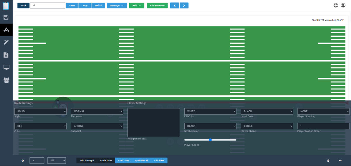 Editing Players - Player Toolbar
