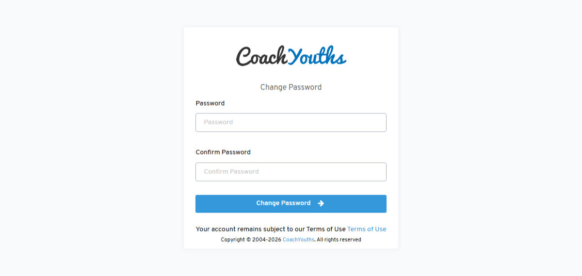 Reset Password: Step 4 - Provide New Password