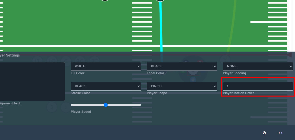Route Settings - Set Motion Order