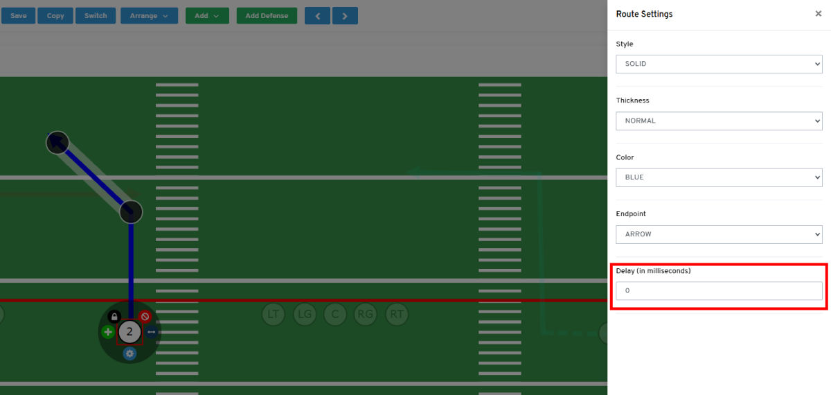 Route Settings - Set A Route Delay