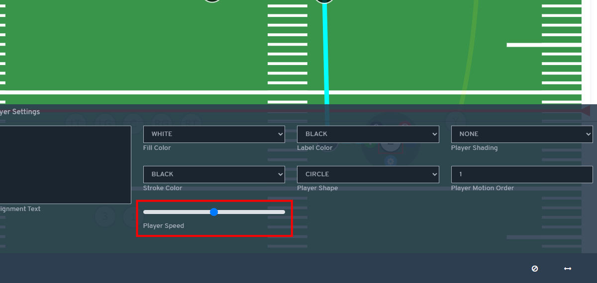 Route Settings - Set Player Speed