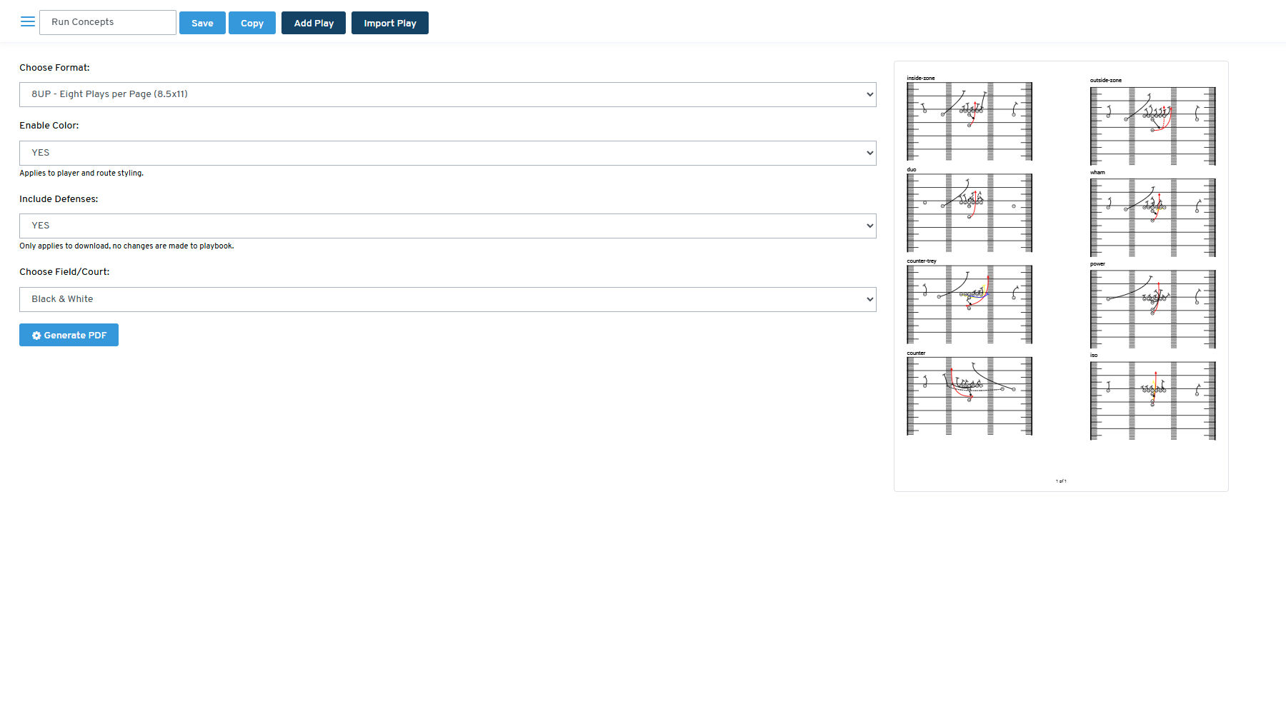 We offer a variety of layout formats for your PDF exports.