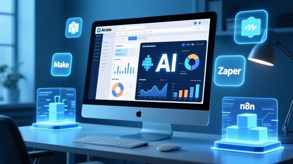 Airtable e inteligencia artificial trabajando juntos para la gestión de datos.