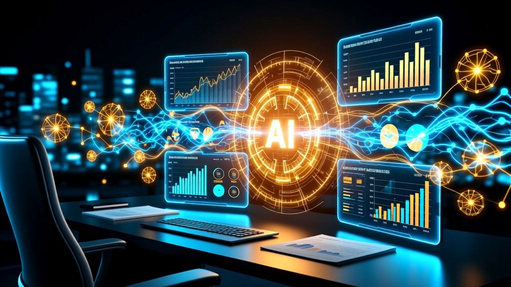 Gráfico representando la generación de informes automáticos con IA