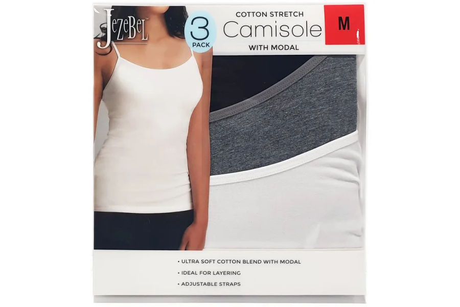 JEZEBEL 여성 모달캐미솔3매 S,M,L ASIAN SIZE
