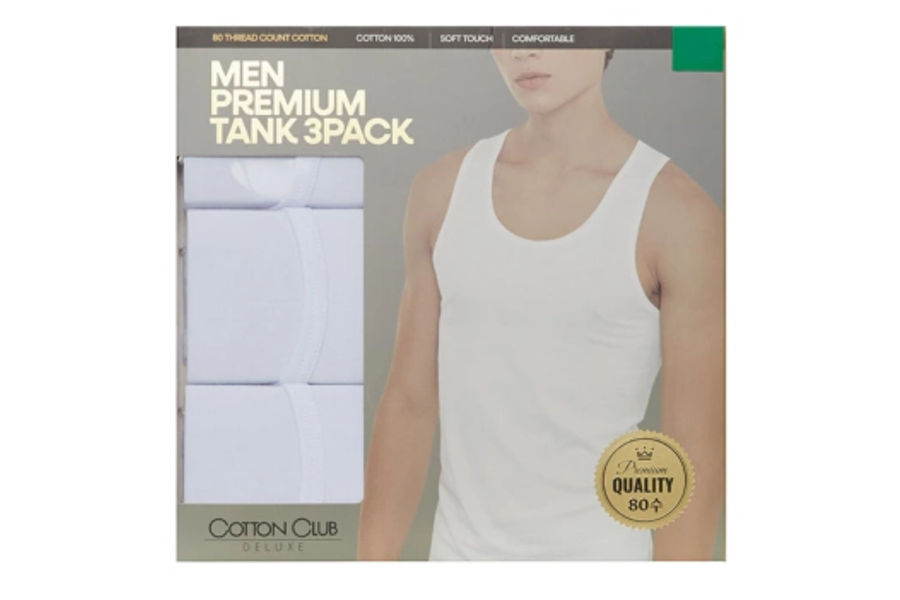 COTTON CLUB 면80수 탱크3매 95-105 ASIAN SIZE