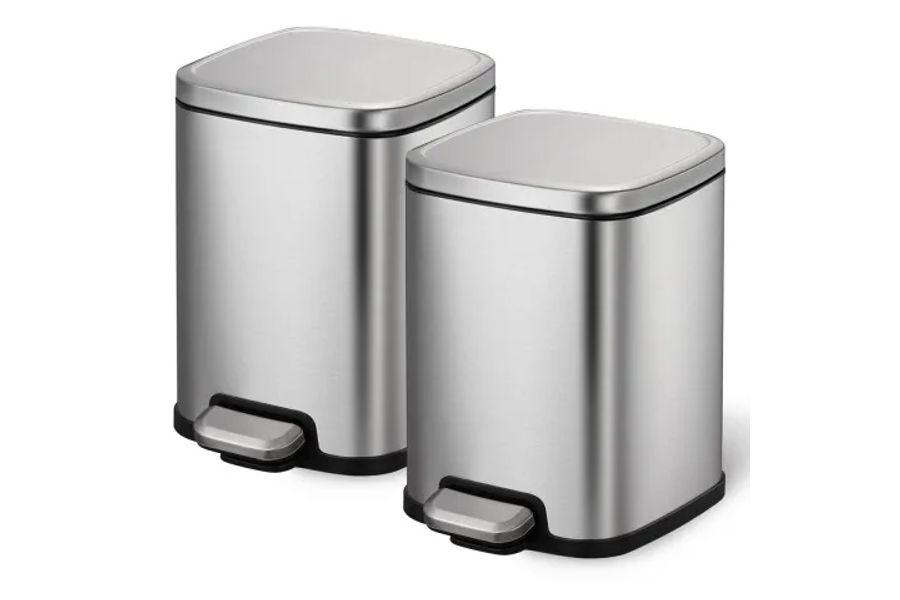 페달형 사각 쓰레기통 6L/2개