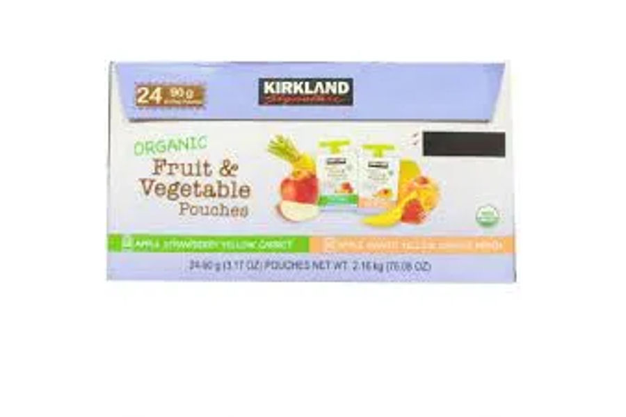 KIRKLAND SIGNATURE 유기농 후룻&베지 파우치 90G X 24