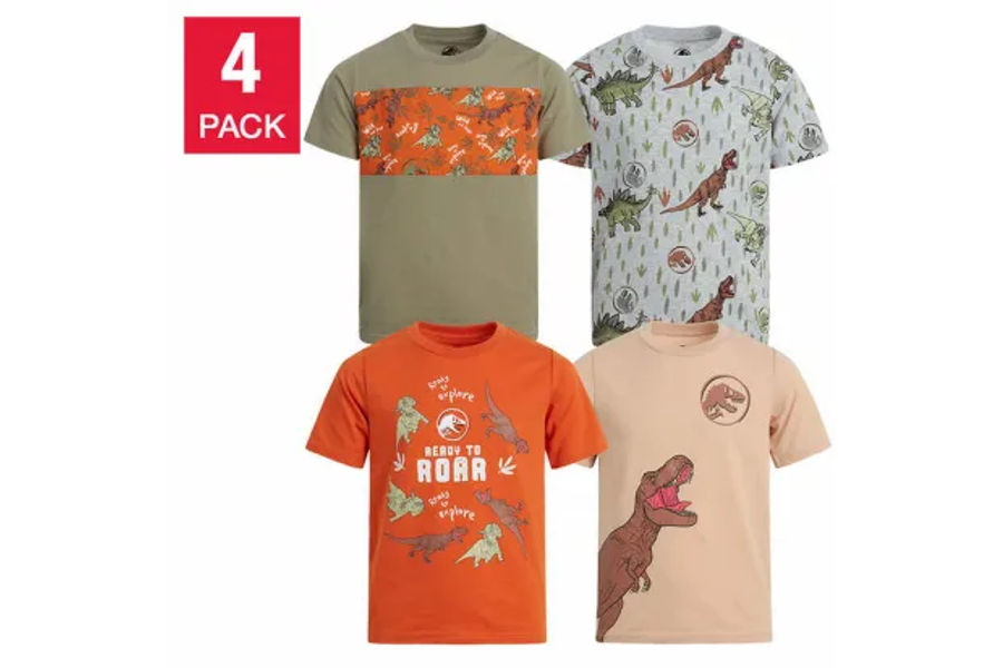 CHARACTER 아동반소매티 4PK 3T, 4T, 5,6,7 US SIZE