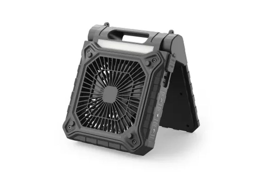 WISELY 태양광 충전식 LED 팬