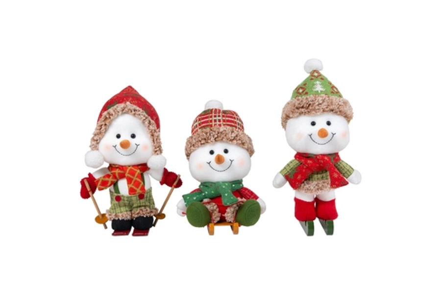 크리스마스 장식 눈사람인형3개/1세트