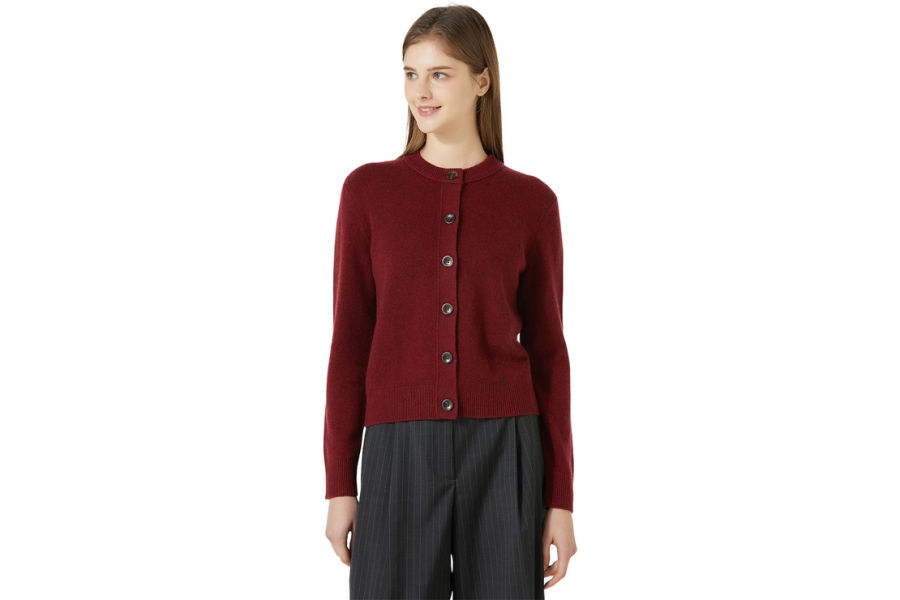 리디아 바인 여성 캐시미어 100% 가디건