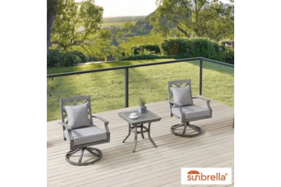 라크로스 3PC 세트 커피 테이블 1개 의자2개