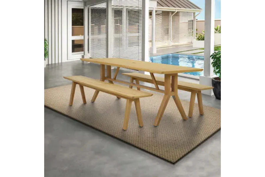 벤치다이닝3PC세트 테이블 1개 벤치 2개