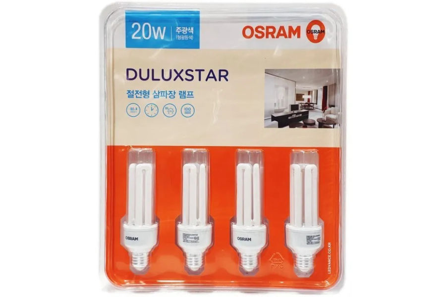 OSRAM 오스람 컴팩트 형광램프 20W 4P 주광색 / 전구색