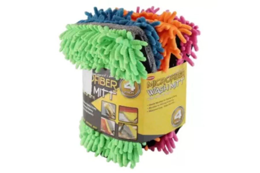 CARRAND 차량용 세차미트 4개 마이크로화이버 소재