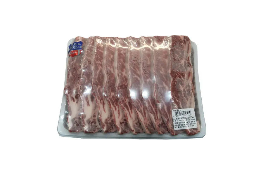 부위명 : 꽃갈비(LA) 구이용 / 2.5KG 원산지 : 미국산냉동육