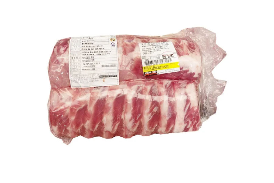 부위명 : 등갈비 원산지: 국산냉장돈육 KG당 단가