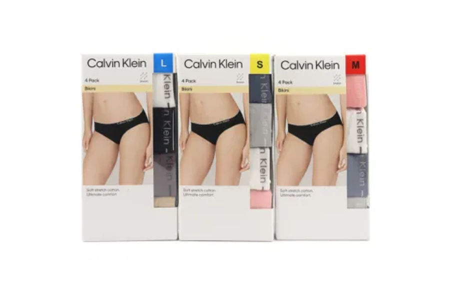 CALVIN KLEIN 여성 팬티 4매 S,M,L US SIZE