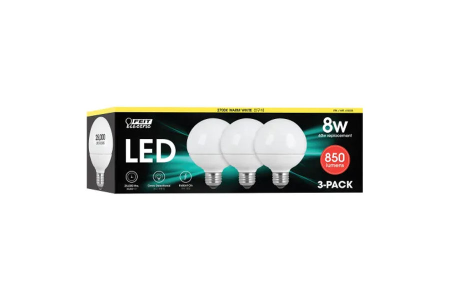 FEIT LED전구 8W 3개입
