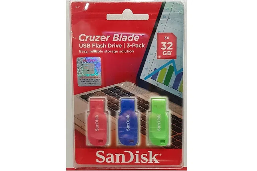 SANDISK CRUZER BLADE USB 2.0 32GB X 3EA