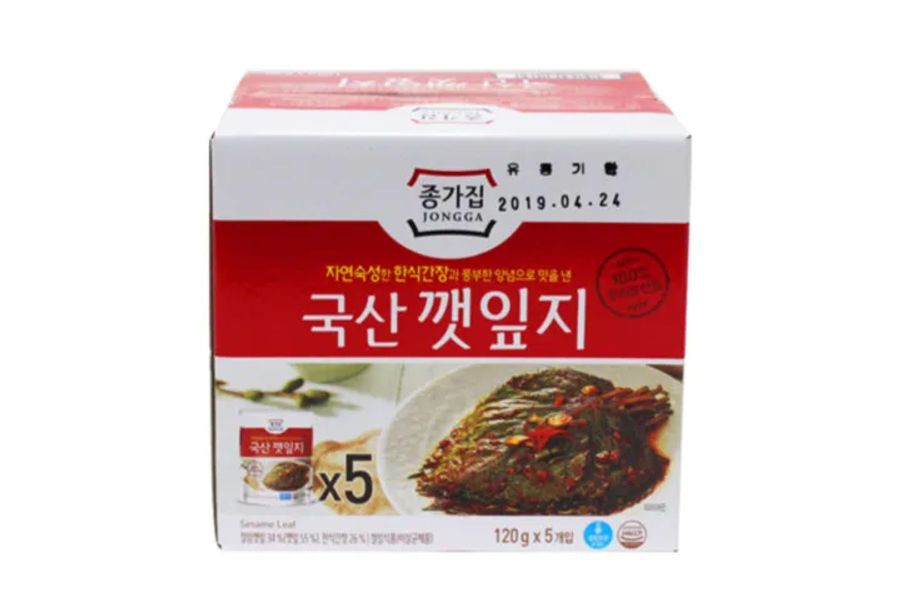 종가집 국산깻잎지 120G X 5