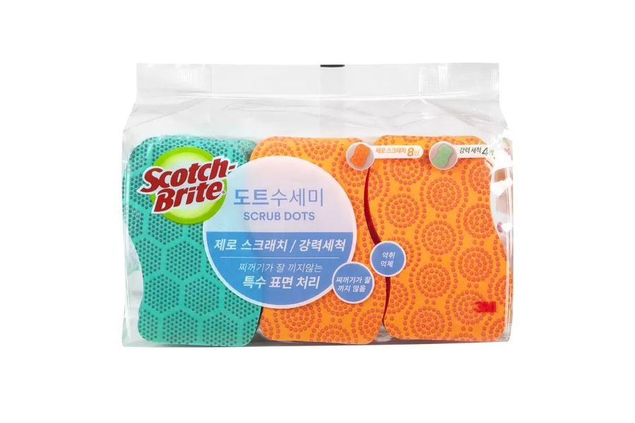 스카치 브라이트 다용도 도트수세미 12개 / 최소구매 2